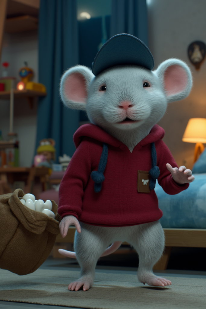 Ratón recoge dientes y deja regalo a cambio
