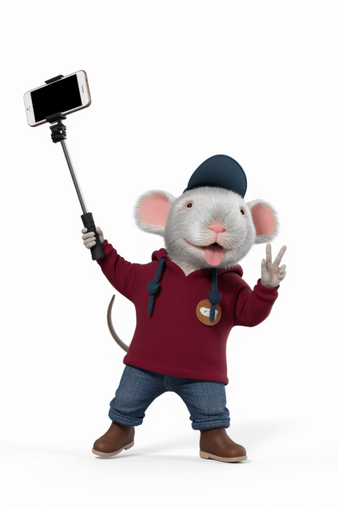 Ratón Pérez haciéndose un selfie