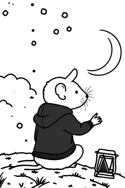 Coloreable gratis ratón Pérez