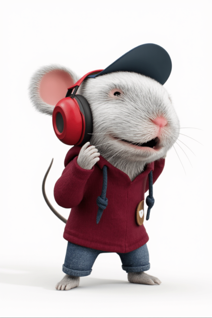 Ratón Pérez escuchando audio