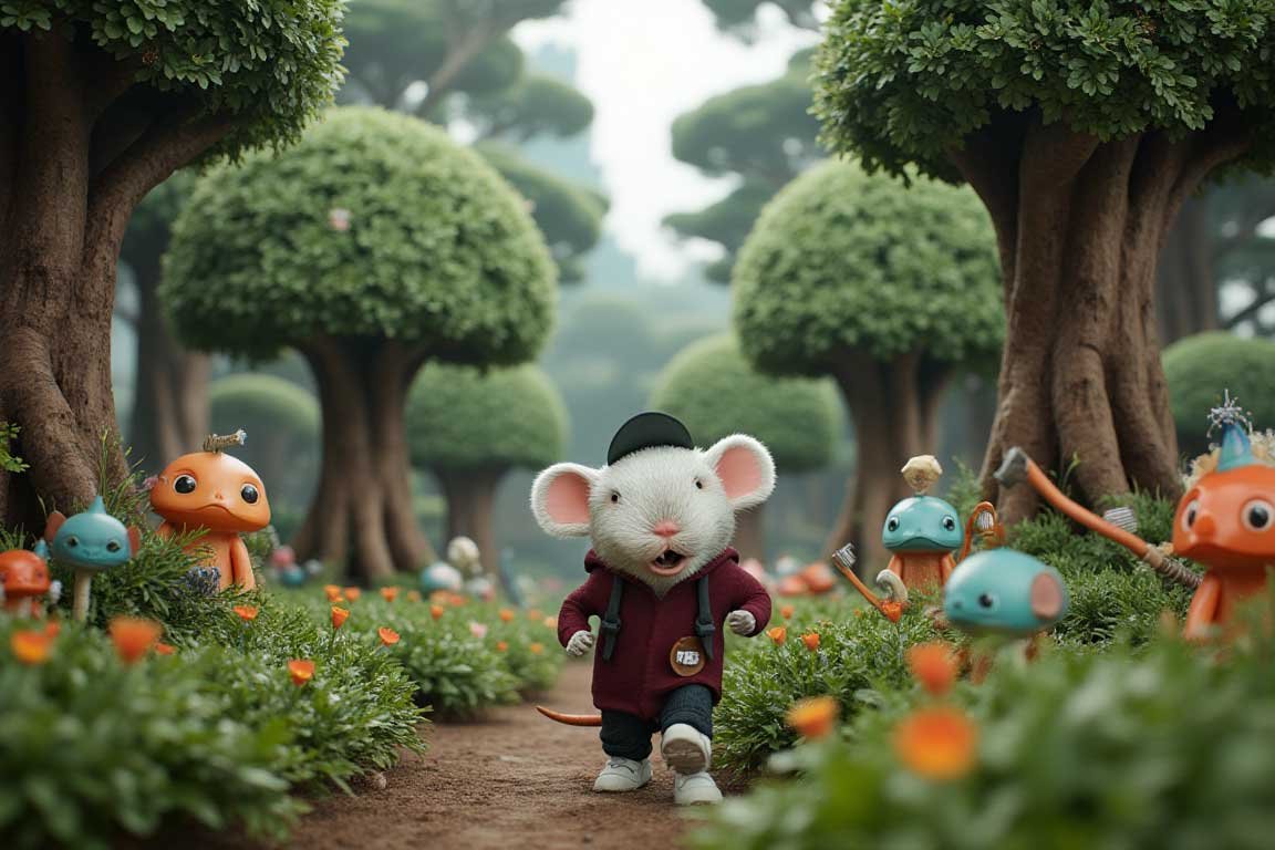 Raton-Perez-caminando-por-sendero