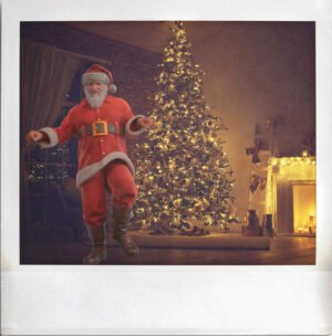 Selfie de Santa Claus en casa