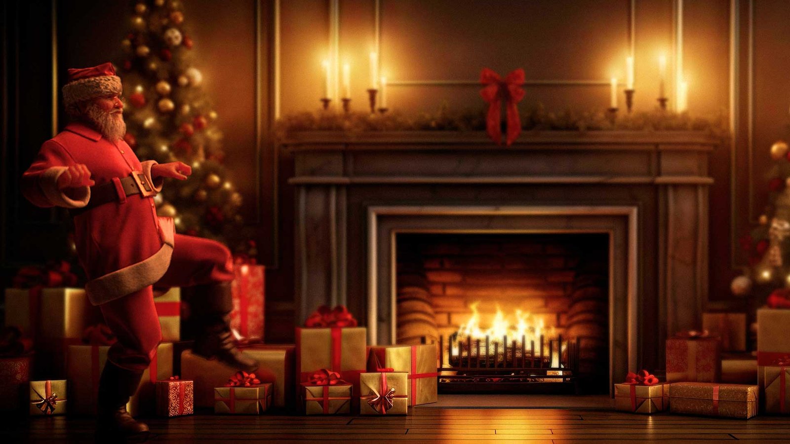 Video de Santa Claus entrando en casa 2