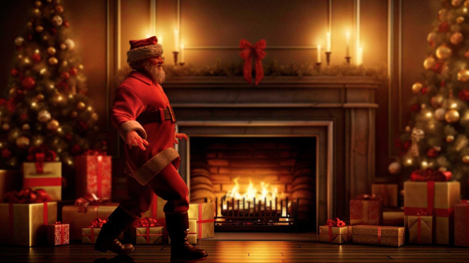 Video de Santa Claus entrando en casa 3