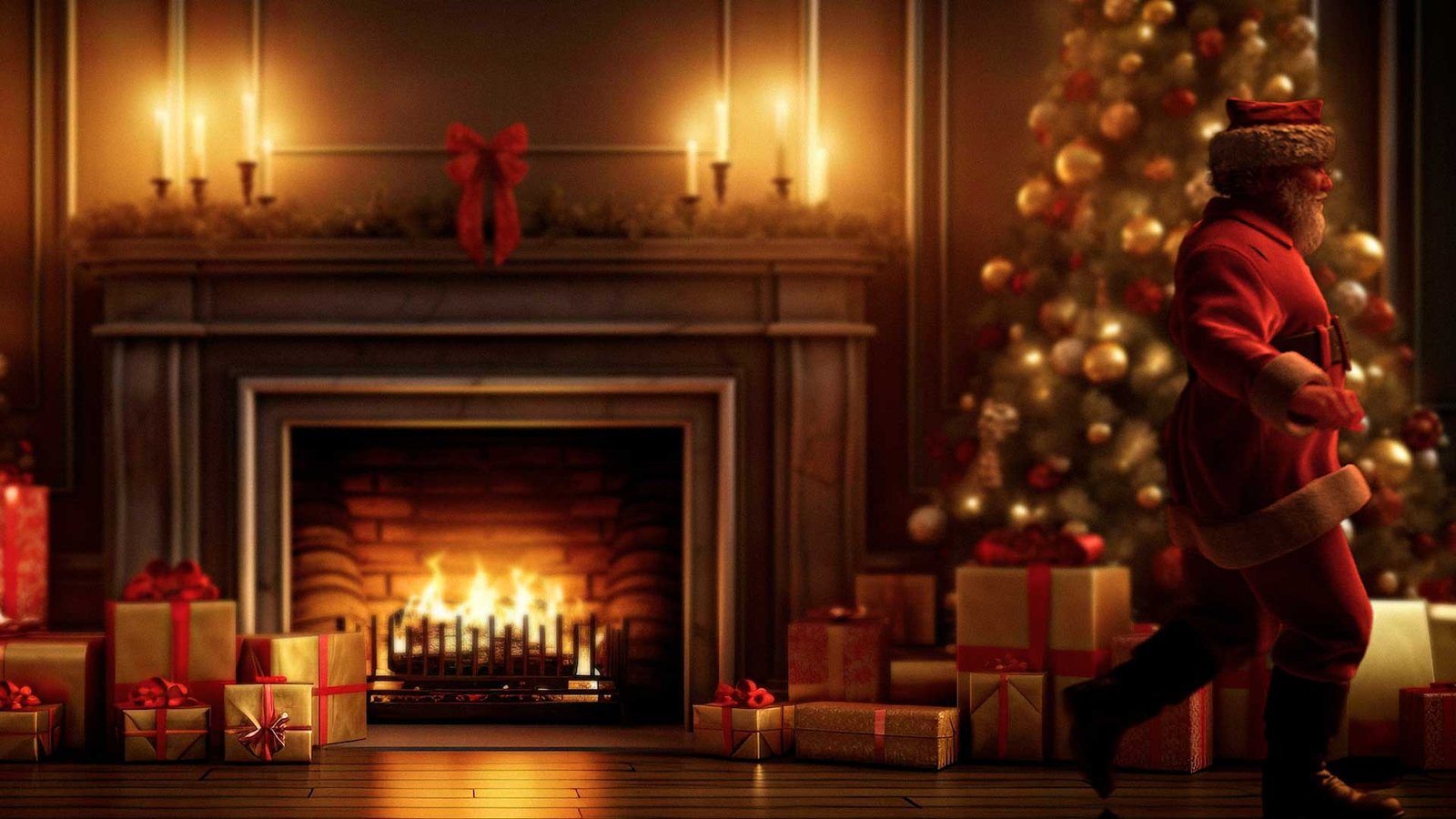Video de Santa Claus entrando en casa 5