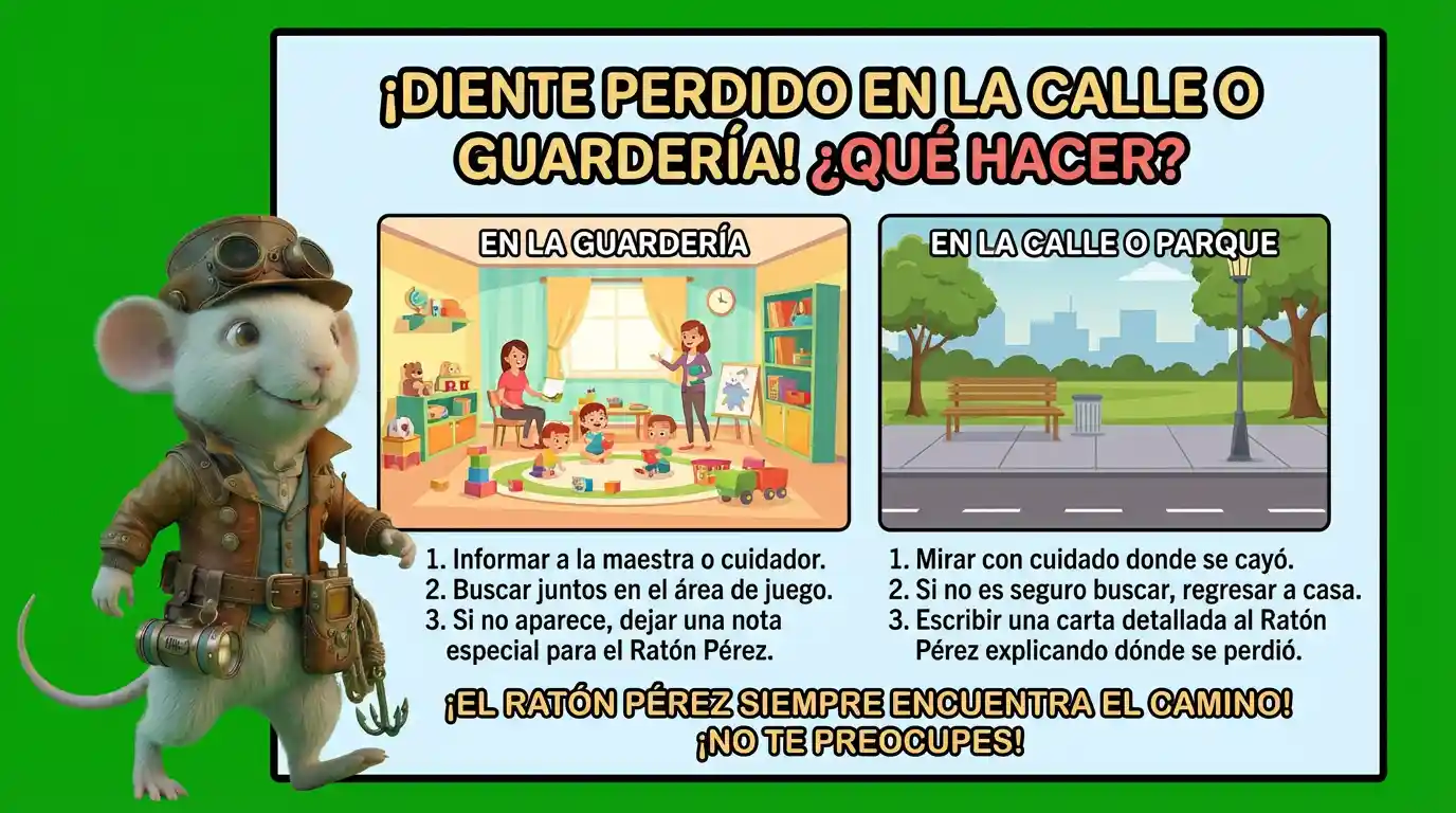 Escena ilustrativa para Que hacer cuando tu hijo pierde su primer diente, versión 06.