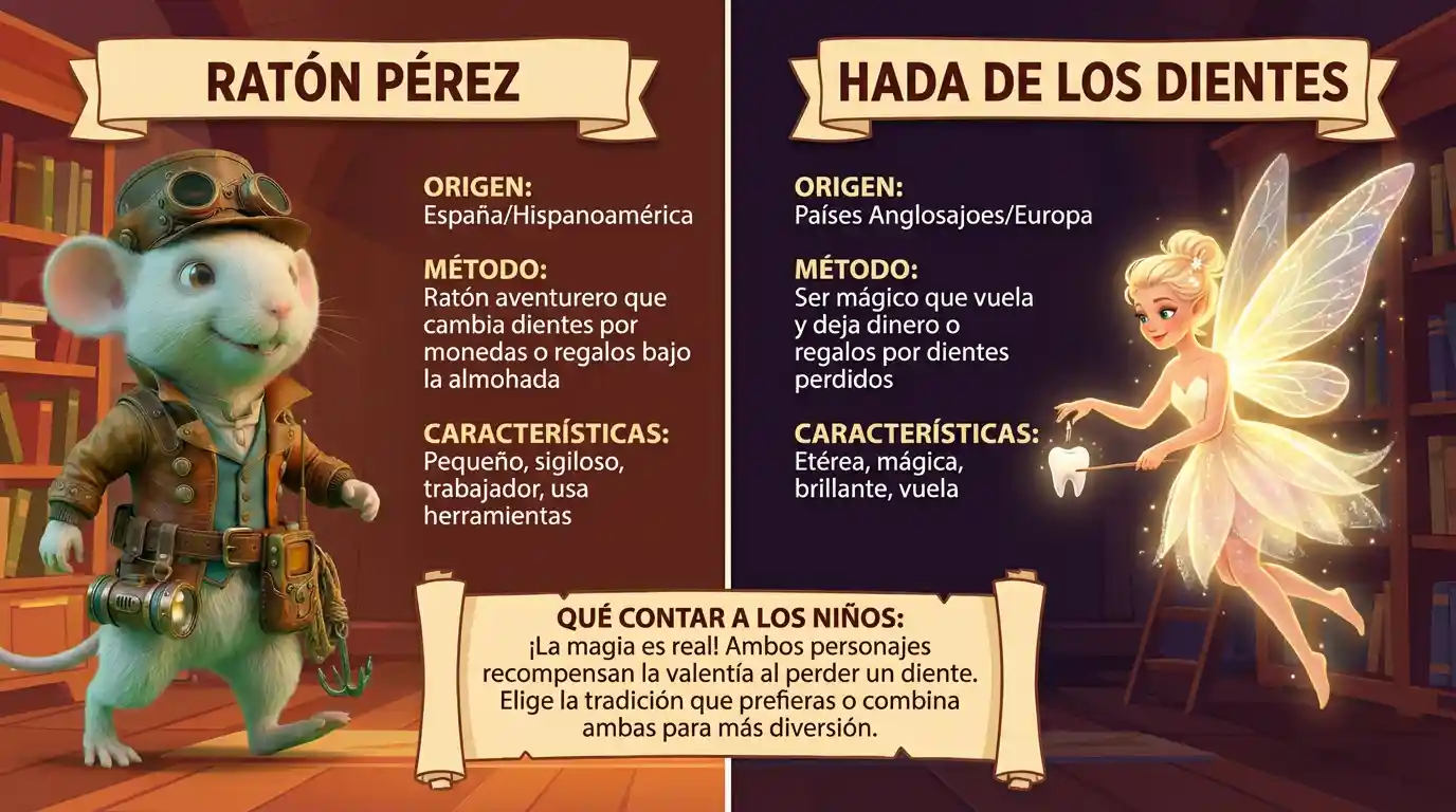 Imagen que ilustra Raton perez vs hada de los dientes diferencias y que contar a los ninos, parte 04.